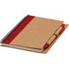 Chinchilla® Quaderno ad anelli riciclato, rosso, formato A5, con penna a sfera nera, set di scrittura ecologico, 70 fogli, rilegatura a spirale, ideale per affari, conferenze