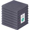 Moosfor Set di 8 strofinacci 100% cotone - 30 x 30 cm - Strofinacci da cucina morbidi e assorbenti - Strofinacci da cucina spessi di alta qualità - Grigio scuro