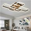 SXLXQM Lampadario Soggiorno LED Dimmerabile Moderna, Plafoniera LED Soffitto Rettangolare 86W 10750 lumen, Lampadario Soggiorno a Sospensione Grande 3000K-6000K, per, Camera da Letto