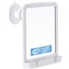 MIRRORVANA Specchio doccia antiappannamento con ventosa e porta rasoio - specchio barba da bagno a parete, plastica infrangibile, 20 x 18 cm