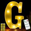 HONPHIER® Lettere lampada a forma di lettera con telecomando, lampada a LED, illuminazione lettera, luce notturna, decorazione per compleanno, festa, matrimonio (G)