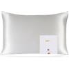 ZIMASILK Federa Seta Cuscino 100% Seta di Gelso, 50x75 cm, Grigio Chiaro