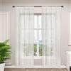 WOLTU Tende Finestre Tenda Trasparente per Camera da Letto Voile 2 Pannelli