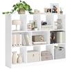 VASAGLE Libreria, Libreria Scaffale da Terra con 11 Scomparti Aperti, Utilizzabile in Orizzontale, Verticale o Capovolto, 30 x 126 x 100 cm, Soggiorno Studio Ufficio, Bianco LBC054T14