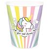 ScrapCooking 0229 8 Bicchieri Unicorno in Cartone per Compleanno o Festa 25 cl, Multicolore