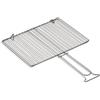 Marvin Graticola Griglia Accessori Rettangolare Camino Brace Barbecue da Campeggio Balcone Giardino Esterno Carbonella Doppia con Piedini Manici Acciaio Cromato Alimenti Hamburger (27x37)