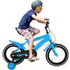 ieLsngai Bicicletta per bambini, 14, per bambini, bici da allenamento con ruote di supporto rimovibili per 3-6 anni, per principianti (blu)