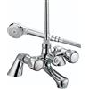 Bristan VAC PBSM C Chromé MT Club - Miscelatore vasca/doccia su puntello con testa in metallo