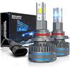 BEAMFLY Lampadine LED 9005 36000LM per Fari Lenticolari, BEAMFLY HB3 Kit di Conversione Alogeno/Xeno per Faro Lenticolare Auto, VLED Proiettore Lampade 100W Alta Potenza, 6000K Luce Bianca Forte Fredda