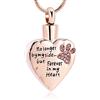 QGJNSGC Collana con urna a forma di cuore in acciaio inox, per ceneri e ceneri con zampa di gatto, per donne e uomini