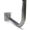DOJA Barcelona | Staffa L Antenna | 1 Pezzo | Supporto Parabola L | Ø 38mm | 50 X 24cm | Staffa a L per Antenna in Acciaio | Accessori per Parabolica | Pali Antenna L per TV, Staffa a L Antenna