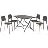MIlani Home ROMANUS - set tavolo in metallo cm 110 x 70 x 72 h con 4 sedie Viper