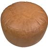 Louis Donné Pouf marocchino realizzato a mano, pouf rotondo pouf pouf pouf poggiapiedi, futon sfoderato con cuscino in pelle per stoccaggio AUD decorazione per la casa