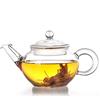Lifeyz - Piccola teiera in vetro trasparente da 250 ml per una tazza di tè, con filtro realizzato con un filo in acciaio inox e coperchio, teiera per tè resistente al calore 250 ml.