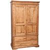 Biscottini Armadio in Legno massello Tiglio 198x121x60 cm - Armadio Rustico Legno 2 Ante - Armadio Shabby Chic - Armadio Camera da Letto