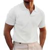 Generic Camicia Uomo Slim Fit Elasticizzata Casual Magliette Uomo Manica Corta Regular Fit T Shirt Uomo 2024 Estate a Maniche Corte Polo Uomo Manica Corta Bianco XL
