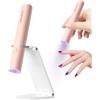 Denabuty Mini Lampada UV LED Unghie, Denabuty Lampada per Unghie Senza Fili 3W, USB Ricaricabile e Portatile, Penna per Asciuga Unghie Salone di Casa, Torcia Elettrica per unghie Gel Sciugatura Rapida Rosa