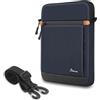 SIMTOP Borsa Per Tablet 11 pollici, Borsa per il Trasporto Con Tracolla Compatibile IPad air (5a/4a/3a Generazione)2018-2024 Ipad Pro 11 borsa Poliestere Blu