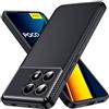 Oududianzi - Cover per Xiaomi Poco X6 Pro 5G [Texture Fibra di Carbonio] Custodia Poco X6 Pro 5G Silicone TPU Morbido Antiurto - Nero