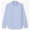 Lacoste Camicia Regular Fit Righe Bianco/Azzurro Uomo