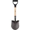 MIVOS Vanga da Campeggio in Acciaio Boro Temprato - Lunghezza 66 cm, Pala di Sopravvivenza Con Manico in Legno, Piccola a Punta Con Manico a D, per Sepoltura - Made in