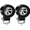 Biqing 10W Faretti da Moto, 2Pcs Supplementare LED Fendinebbia 12V 24V Faro Anteriore 6000K per Motociclo, Motor Offroad, Truck, Auto, Barca