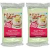 FunCakes Pasta di Zucchero Pastel Green: Facile da Usare, Liscia, Flessibile, Morbida e Pieghevole, Perfetta per la Decorazione di Torte, Halal, Kosher e Senza Glutine. 250 gr (Confezione da 2)