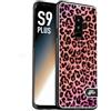 CUSTOMIZZA - Custodia cover nera morbida in tpu compatibile per Samsung S9 PLUS leopardato maculato donna rosa leopard