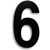 Ywonoby Numeri della cassetta postale 3D 5 cm (5 cm) autoadesivi in metallo inox numeri civico adesivi per numeri di porta, numeri di indirizzo, nero (6)