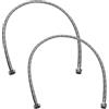 AERZETIX - Set di 2 tubi di alimentazione 600mm 1/2'' maschio/femmina - tubo flessibile di collegamento - raccordi flessibili per rubinetto/miscelatore/bagno/cucina - C51077