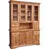Biscottini Libreria in Legno di Tiglio 201x157x51 cm Made in Italy - Libreria Legno massello - Buffet libreria Classica - Librerie per Soggiorno