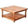 Biscottini Tavolino da Salotto Legno 91x91x46 cm Made in Italy - Tavolino da Divano - Mobile Porta TV Legno - Tavolino da caffè Artigianale