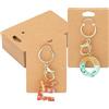 G2PLUS 100PCS Portachiavi Display Card,Gioielli Collana Orecchini Schede di Visualizzazione 8 * 12CM Cartoncini per Orecchini per per esporre Portachiavi, collane, bracciali e Gioielli- Marrone