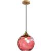 SIYANE Lampada a sospensione in vetro rosa acqua cucina isola sferica ambra verde ondulato lampada a sospensione in vetro grande illuminazione nordica grigio fumo lampadario a soffitto industriale per