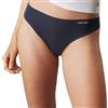 Calvin Klein Perizomi Donna Confezione da 3 Invisibles Cotton senza Cuciture, Multicolore (Black/White/Island Reef), XS