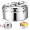 Rairsky 1200ml Lunch Box in Acciaio Inox,Rotondo Gavetta,Scatole Pranzo,lunchbox