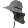 TOP-EX XL/XXL, cappello da sole impermeabile, da uomo, a tesa larga, per attività all'aperto, da trekking, con protezione per il collo, Safari, estivo, pieghevole, pieghevole, XL/XXL