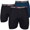 Bains & Scott Brooklyn Taglia Grande Boxer da Uomo Confezione da 3 Misura King Intimo per Taglie Forti XXL - 8XL Cotone Morbido Nero - Nero, 5XL