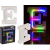 Out of the blue Lettera luminosa al neon E, altezza: 16 cm, per 2 micro batterie AAA, in confezione regalo