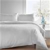 Catherine Lansfield Lenzuolo con angoli per letto singolo, 300 fili, in cotone a quadri, colore bianco