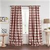 Threadmade Elrene Home Fashions - Tenda oscurante per finestra, motivo: fattoria Grainger, a quadri, per soggiorno e camera da letto, con passanti per asta, 132 x 241 cm, rosso, 1 pannello