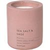 blomus -FRAGA - Candela profumata L in cera di soia, rosa Withered, profumo per ambienti di alta qualità, caratteristico effetto cemento, fragranza SEA SALT & SAGE, durata 55 ore (altezza x larghezza