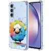 XINYEXIN Cover per Samsung Galaxy A55 5G Trasparente Slim - Custodia per Cellulare TPU Antiurto, Serie di Graffiti Artistici Colorati e Cool, Disegno Carino - Sheep