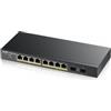 Zyxel GS1900-8HP v3 PoE Managed L2 Gigabit Ethernet (10/100/1000) Power over Ethernet (PoE) Black (GS1900-8HP-EU0103F)