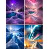 MytaYt 5D Diamond Painting Paesaggi, 5D Diamond Painting Kit Completo Aurora Diamond Painting Adulti Bambini per Arredamento d'interni (30×40cm)