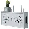 MNBVH Scaffale per router da parete, bianco scatola di immagazzinaggio per router WiFi, TV decoder scatola di immagazzinaggio da parete, router storage box, D…