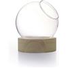 Vaso in Vetro con base in legno