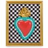 Henriette quadro cornice 22x18 cm con cuore rosso cod.18497
