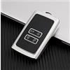 HooRLZ R-enault - Custodia portachiavi in silicone per Renault Clio Dacia Espace Master Megane Talisman Scenic Kadjar, 4 tasti per chiave auto, Renault - Argento