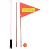Welltobuy - Bandiera triangolare di sicurezza per bicicletta, impermeabile, arancione con staffa di montaggio per bicicletta, accessori per bici per bambini e ragazze